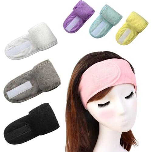 New Trendy Microfiber Yoga Makeup Wash Face Hairband Salon Cosmetic Bath Shower Plain Color Soft Fabric SPA Headband for Women