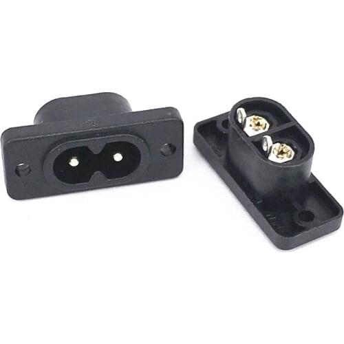 New Hot Selling AC250V 2.5A 5pcs 2Pin IEC 320 C8 Screw Mount Inlet Plug Socket