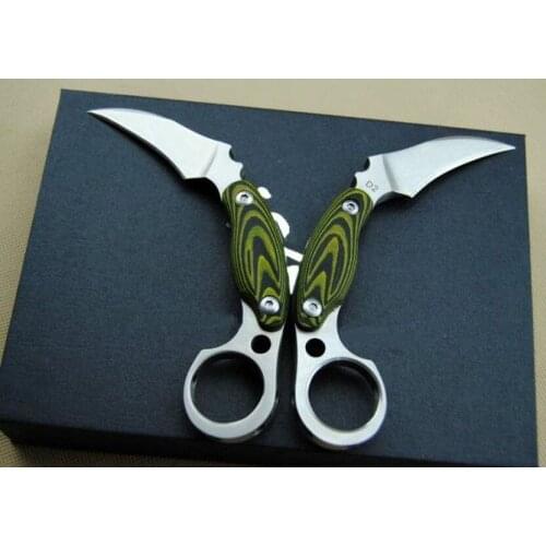 Kazutoshi Tanabe Ghost Claw Knife D2 Karambit Claw Fixed Blade Knife Hunting Survival Pocket Knife Gift knives