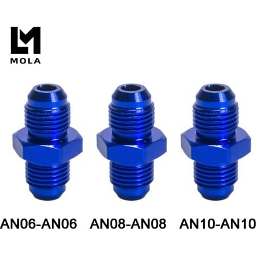 AN6 / 08 / 10 Male to AN6 / 08 / 10 Male Aluminium Oil Hose Straight Fitting Hose Adapter Oil Cooler Hose Fitting Adatper