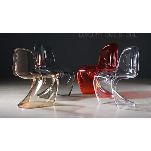 Crystal Nordic Beautiful modern Fashion Design transparent Clear Smoke Diamond Dining Side office meeting indoor side chair 1PC