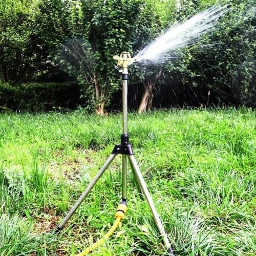 Garden Watering System Steel Tripod Impact Sprinkler Irrigation Plant Kit 360 For Farmland Degree Flower System Garden N0R6