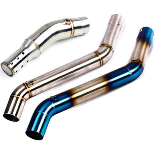 Slip-on For CFMoto NK400 CF NK 400 650 Middle pipe Motorcycle Exhaust Link Front Tube Escape Moto Motorbike Scooter all year