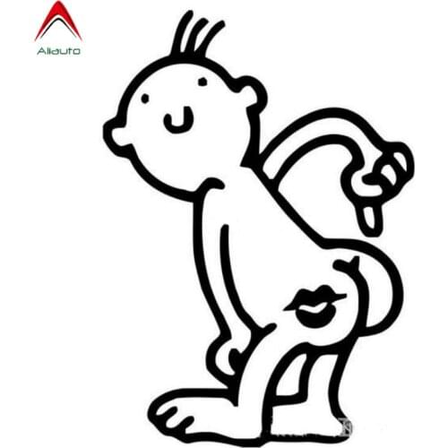 Aliauto Funny Car Sticker Kiss My Ass Automobiles Motorcycles Decoration Cartoon Waterproof Vinyl Decal,15cm*10.5cm