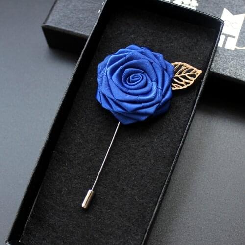 Fancy fabric flower lapel Pin for man wedding jewelry accessories suit corsage boutonniere women brooches elegant