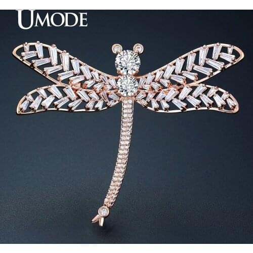 UMODE Vintage Dragonfly Brooches for Women Jewelry Fashion Insect Hijab Pins Christmas Gifts Banquet Weddings Accessories UX0016
