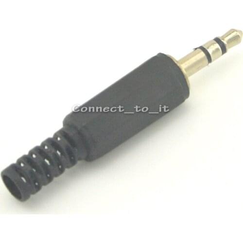 10 pcs/lot) 3.5mm male stereo Audio connector adapter straight plastic cover for cable