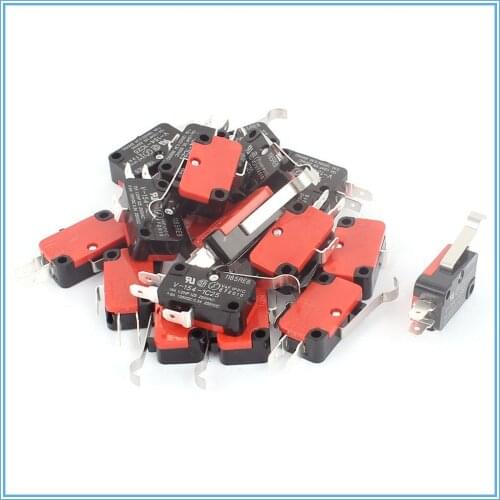 10 Pcs Roller Lever Arm SPDT NO/NC Momentary Mini Limit Switches V-154-1C25