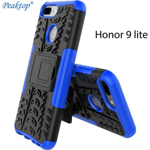 360 Armor Case Honor 9 lite Plastic+Silicone Cover for Huawei Honor 9 lite Stand Case Heavy Duty Shockproof Hybrid Cover