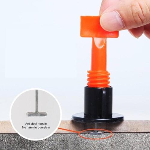 50pcs Reuseable Tile Leveling System Clips Adjustable Locator Spacers Flooring Wall Tiles Ceramic Level Wedges Construction Tool