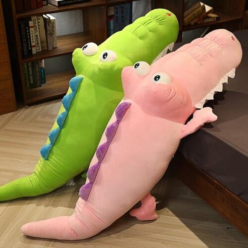 90cm/110cm Large Cute Plush Crocodile Toy Stuffed Animals Soft Pillow Toys for Girls Kids Gifts Home Decor