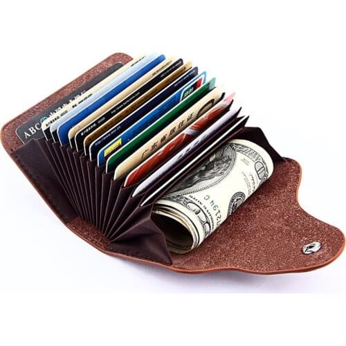Genuine Leather card holder Unisex credit card holder Wallet Bank Credit Card Case ID Holders Women cardholder porte carte