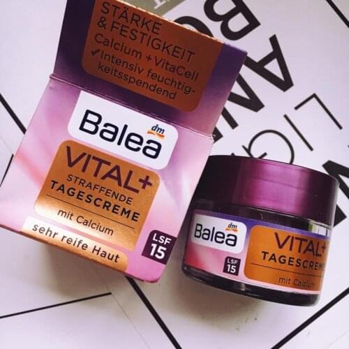 Germany Balea VITAL+LSF15 Day Cream for Very Mature Skin 55-70Years Anti Aging Wrinkles Elasticity Firming Lifting Paraben-Free