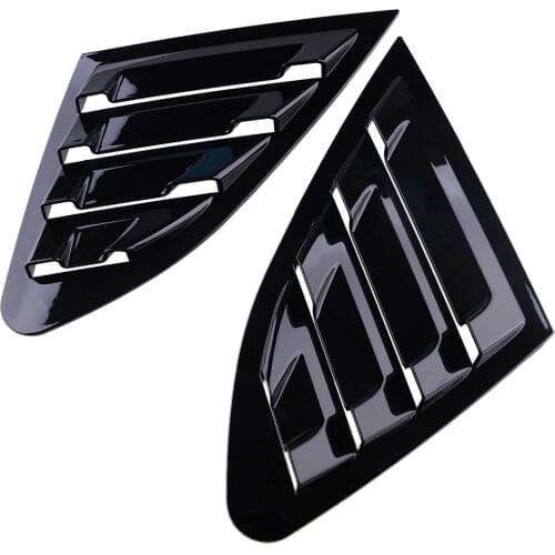 DWCX 1 Pair ABS Black Side Window Louver Shutter Cover Fit For Chevrolet Malibu XL 2020 2019 2018 2017 2016