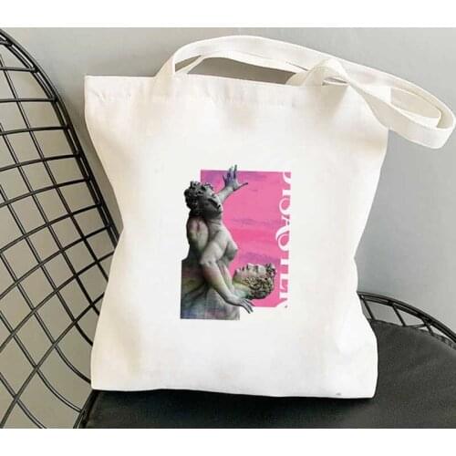 Michelangelo shopping bag canvas shopping eco shopper bag reusable shoping fabric boodschappentas grab
