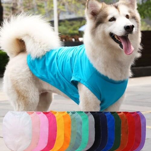 Dog Summer Clothes Large Dog Pet Vest Puppy Clothes Tshirt Sweatshirt Pet Cat Vest Cotton T Shirt Outfit For Dogs Pets Clothing