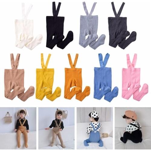 0-4 Years Fashion Baby Boys Girls Tights Casual Cotton Warm Tight Autumn Spring Kids Infant Children Strap Stockings