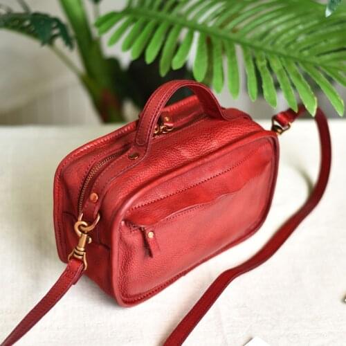 Fashion luxury design Genuine leather ladies small handbags natural real cowhide ladies party cute one-shoulder messenger bag