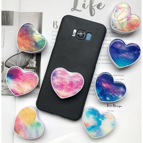 Starry sky Desktop Stents Love heart Folding bracket mobile phone bracket grip universal Apply to iPhone Samsung xiaomi