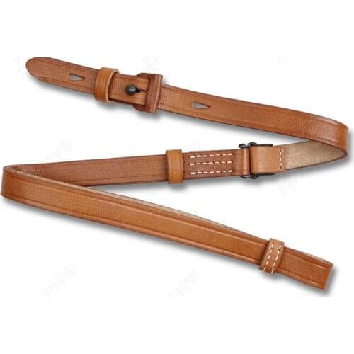 WW2 GERMAN ARMY MP40 MP38 MACHINE GUN LEATHER SLING STRAP BROWN BRAND - World military Store