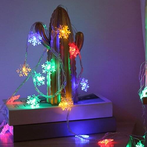 Lighting Strings Plastic Christmas Snowflake Design LED Lights Pendants Home Party Props Xmas Decoration