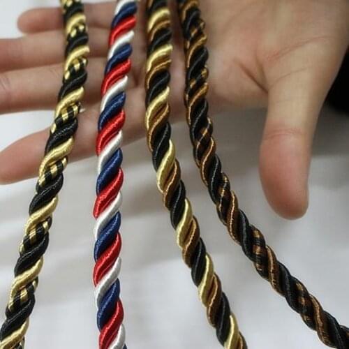 2018 New 4 Colors Twisted Rope Three strands Cords Sofa Cushion Armchair Bag Ceiling Light Craft Decoration 8mm Sell by bale