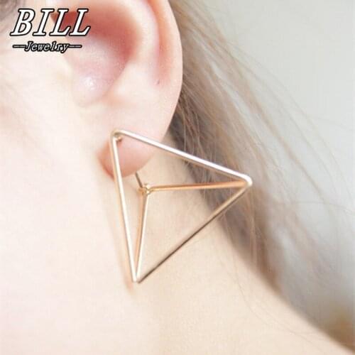 Punk Simple Geometry Triangle Earrings Ear Studs Fashion Jewelry Brincos Bijoux Pendientes For Women Party Gift HOT Sale