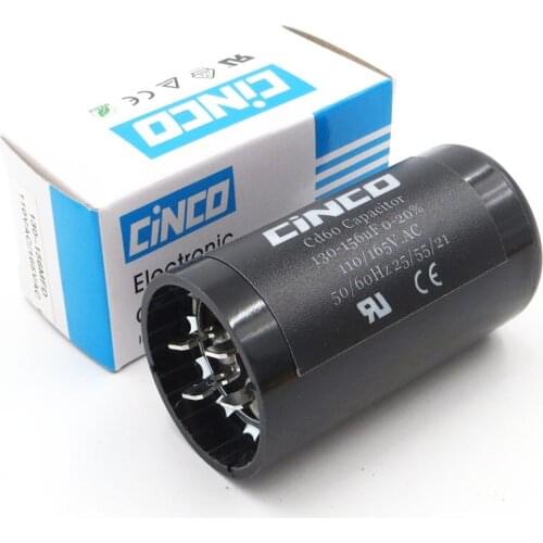 130-156uF 110V 125V 165V CD60 Motor Start Capacitors Motor Starting 130-156 mfd uf mf Compressor HVAC Electrolytic 110VAC 125VAC