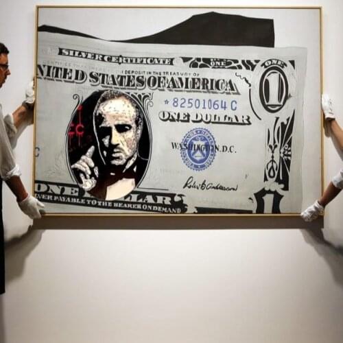 Banksy Pop Art by Hand Painted Oil Painting Graffiti POP ART Godfather On Canvas Decoration Home Oil Painting No Framed