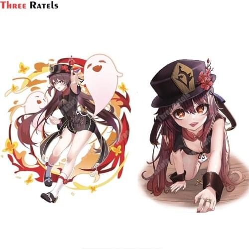 Three Ratels A831 Hu Tao Genshin Impact Aar Stickers And Decals Anime Automobiles & Motorcycles Auto Accessory Tool