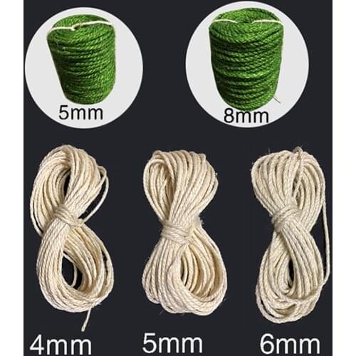 Sisal rope cat scratching homemade handmade diy Sisal climbing frame cat scratching board cat tree primary color 6/8mm thick