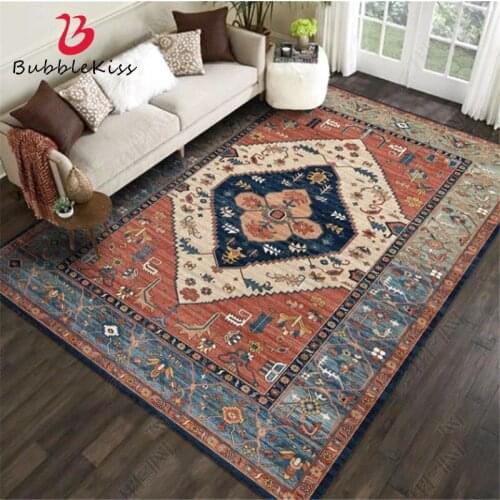 Bubble Kiss Turkish Style Polyester Rugs for Bedroom Vintage European Persian Carpet Living Room Decoration Soft Floor Mat
