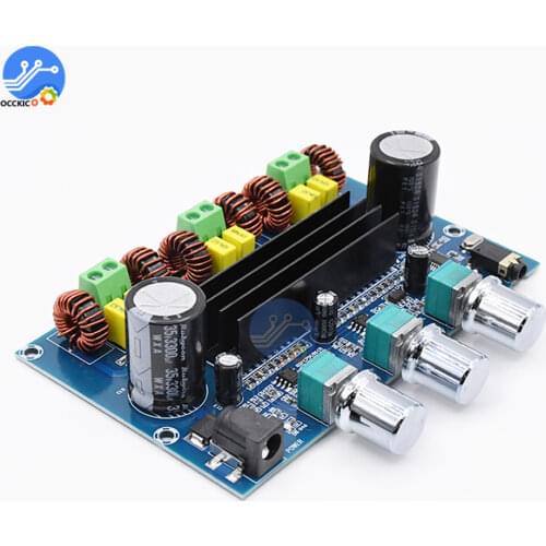 XH-A305 Bluetooth 5.0 Stereo Digital Power Amplifier Board Module TPA3116D2 50Wx2+100W 2.1 Channel Audio Bass Subwoofer AUX AMP