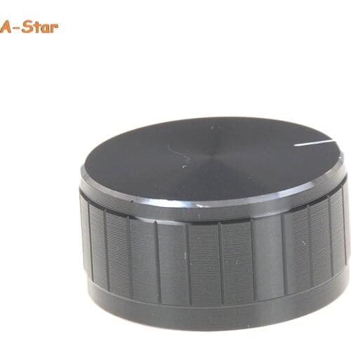 1Pcs 34*17mm Volume Control Rotary Knobs Black Knurled Shaft Potentiometer