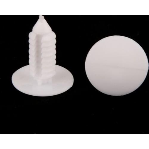 50pcs Nylon Christmas Tree Push Type Retainer Clips Fasteners for GM 1595864 1605396 White