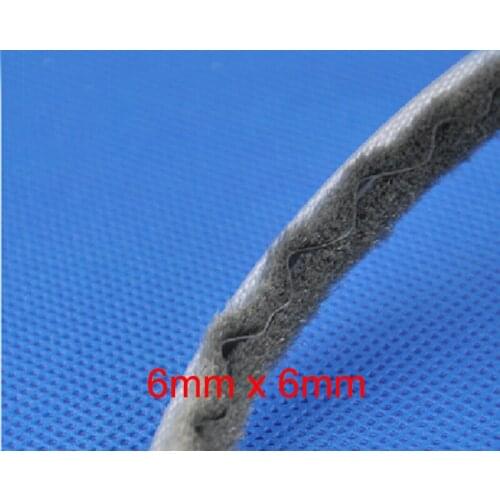 6mm x 6mm aluminum sliding door window gap brush seal strip weatherstrip