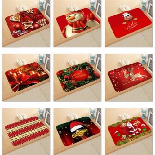 8 PCS Christmas Decorative Doormat Bathroom Rugs Bath Mat Outdoor Carpet Navidad Xmas Gift New Year Ornaments Wholesale XB