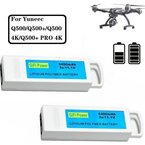 2PCS 11.1V 6400mAh GIFI 3s Upgrade Flight Lipo Battery FOR Yuneec Q500/Q500+/Q500 4K/Q500+ PRO 4K RC Drone