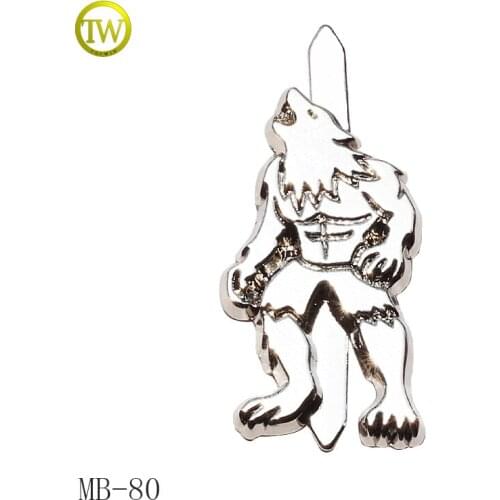 Bag Accessories antique brass Raised Nameplate Metal Brand Logo Label