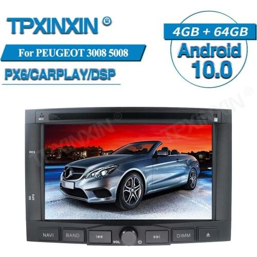 4+64G For PEUGEOT 3008 5008 Android Radio Car Multimedia Player GPS Navigation Audio Stereo Screen DVD Head Unit Tape Recorder