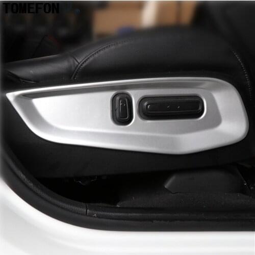 For HONDA CRV CR-V 2017 2018 Stainless Steel ABS Chrome Front Seat Adjustment Button Trim Cover Interior Sticker 2pcs