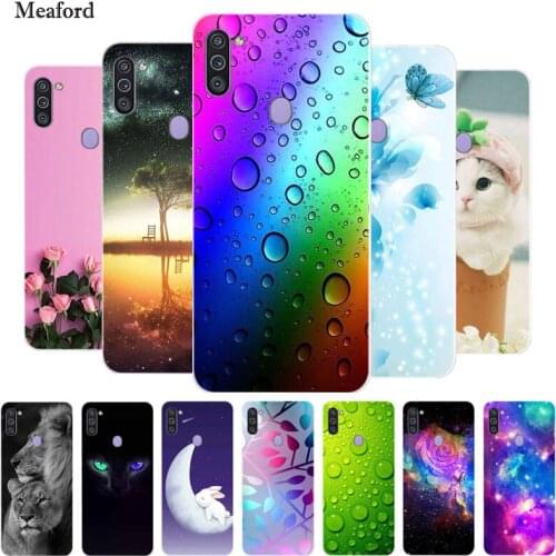 For fundas Samsung M11 Case Silicone Soft TPU Bumper Cover For Samsung Galaxy M11 Phone Case M 11 Cute Fashion Etui SM-M115F