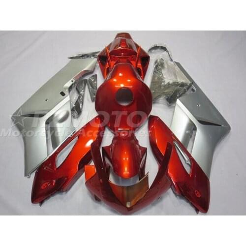 4Gifts New ABS Motorcycle Fairings kit Fit For HONDA CBR1000RR 2004 2005 04 05 Bodywork set Red silver