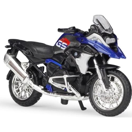 Locomotive Motorcycle Model with Base 1:18 Simulation Alloy 2017 BMW BMW R1200GS Collection Ornaments Decoration Toys Boys Gifts
