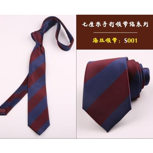 Mens striped yarn-dyed jacquard formal dress polyester silk tie custom logo business tie