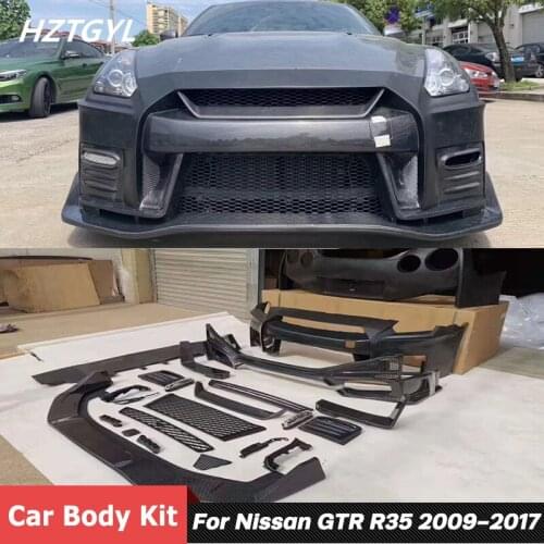 N Style Carbon Fiber Or PP FRP Material Front Rear Bumper Side Skirts Spoiler For Nissan GTR R35 Car Tuning 2009-2017