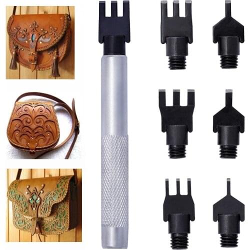LMDZ 1Pc Leather Flat Punch Kit with Many Types Replacement Punch Tip to Meet Your Various Needs for Leather Punching Craft