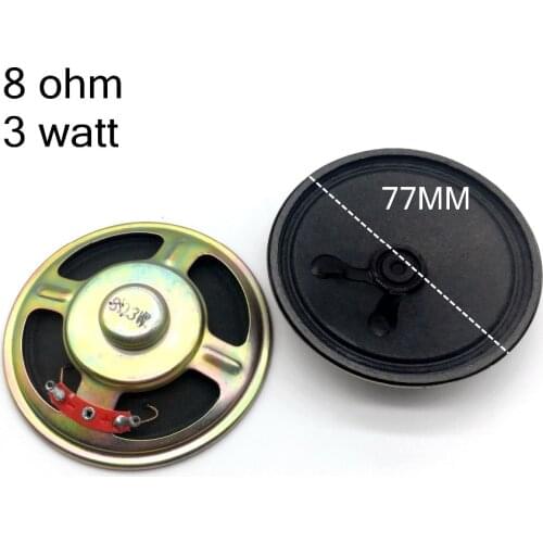 New 2PCS Ultra-thin Magnetic speaker connectors 8 ohms 3 watt speaker Diameter 77mm Thickness 20MM connectors