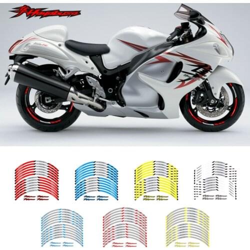 New high quality 12 Pcs Fit Motorcycle Wheel Sticker stripe Reflective Rim For Suzuki Hayabusa