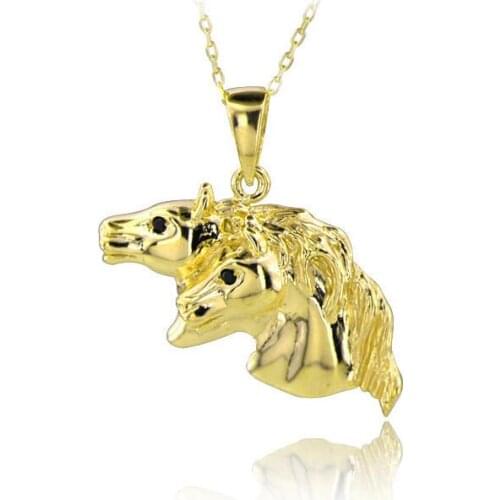 Horse Necklace 925 Sterling Silver Equestrian Necklace